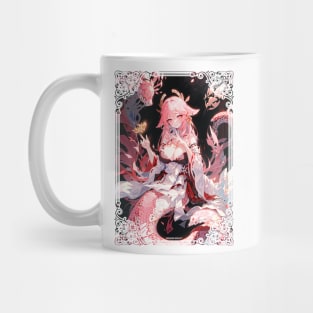 Yae Miko the Lamia (Snake Girl) doing her Fox Fingers Mug